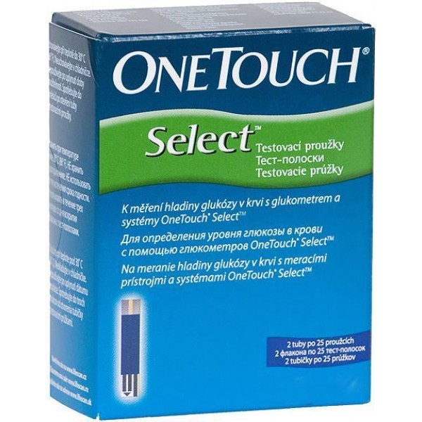 Тест-полоски для глюкометров One Touch Select №50