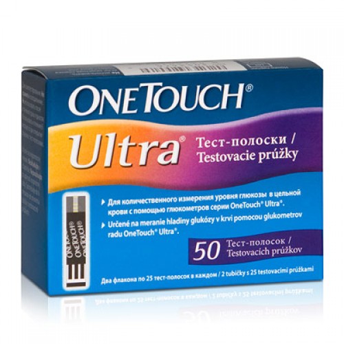Тест-полоски для глюкометров One Touch Ultra №50
