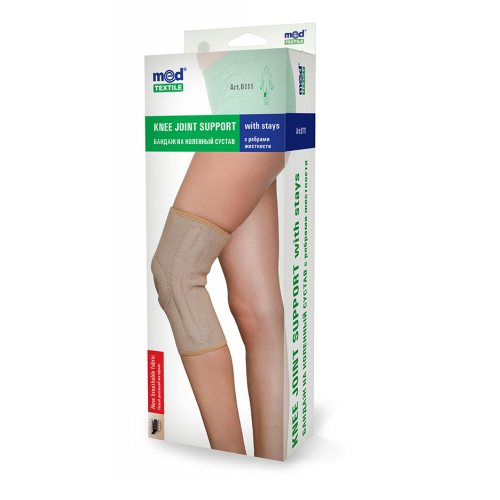Пов'язку на колінний суглоб з ребрами жорсткості 6111 люкс Med textile, (Україна)