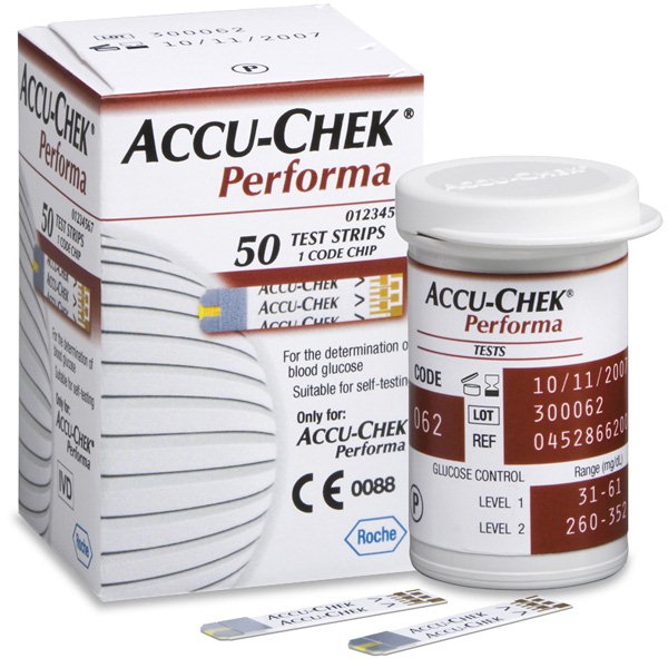 Тест-полоски для глюкометров Accu-Chek Performa №50