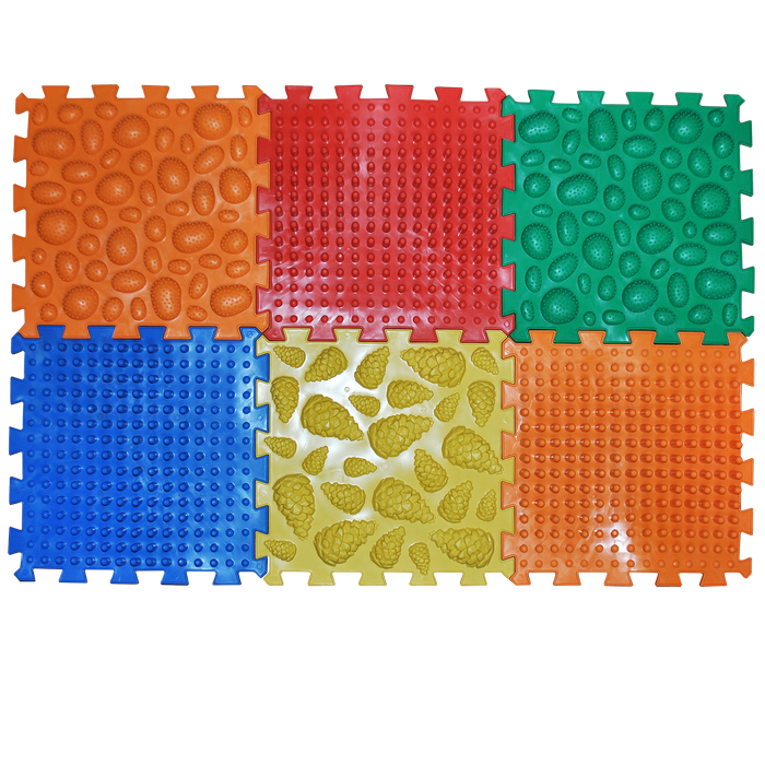 Масажний килимок Мікс Пазли (6 елементів) Ортек