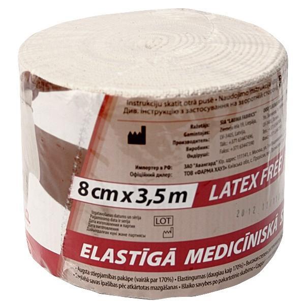 Бинт медицинский эластичный 2 Latex Free 8смх3,5м Lauma