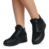 Ботинки женские S3502 Nappa/Camoscio Nero Sabatini