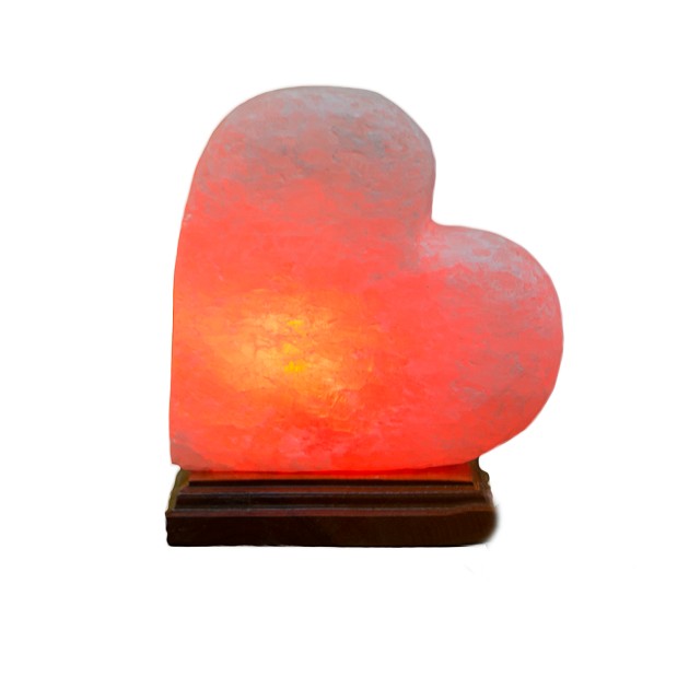 Соляной светильник Сердце на боку с деревом 'Планета соли' 3 кг