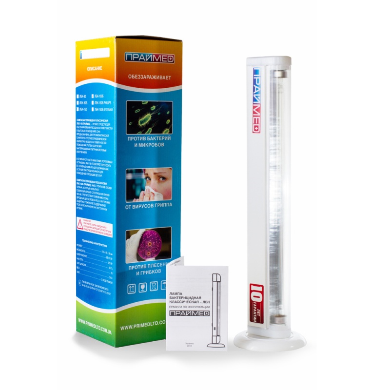 Бактерицидная лампа озоновая ЛБК-150 Праймед (лампочка Delux)