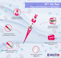 Термометр цифровий B.Well WT-06 flex вологонепроникний гнучкий, кролик (Швейцарія)