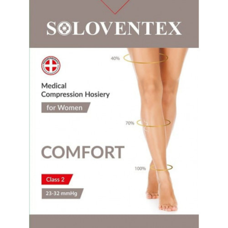 Колготки жіночі Comfort Soloventex L, Бежева, закрита шкарпетка 621-142