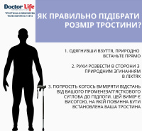 Трость Doctor Life с эргономической ручкой, цвет серый, 11874 (Украина)