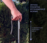 Трость Doctor Life с эргономической ручкой, цвет серый, 11874 (Украина)