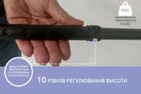 11874/SZ-BL Трость с эргономичной рукояткой, цвет черный