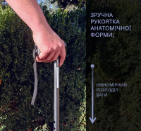 11874/SZ-BL Трость с эргономичной рукояткой, цвет черный