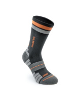 801 Компрессионные носки короткие с волокном Dryarn Relaxsan Sport (серый/оранжевый) р L
