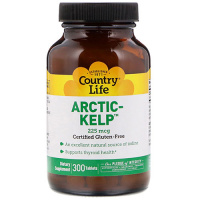 Arctic Kelp (Норвежская ламинария) 225 мкг 300 таблеток ТМ Country Life 