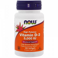 Витамин D3 NOW Foods 5000 МО 120 капс.