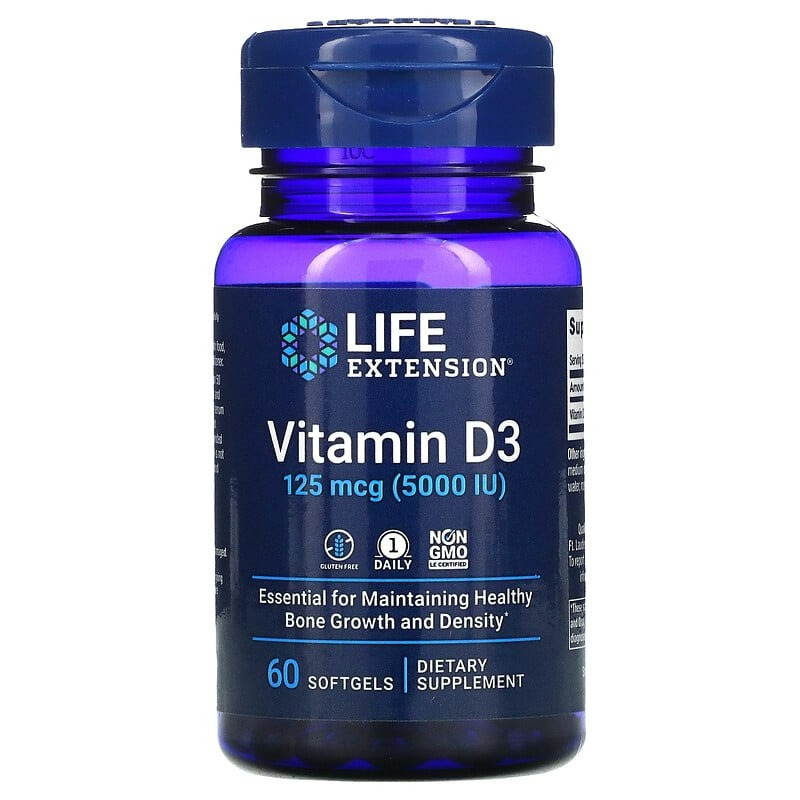Вітамін D3 Life Extension 125 мкг №60