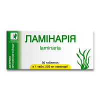 Ламінарія (морська капуста) КРАСОТА І ЗДОРОВ'Я 50 таблеток (250 мг)