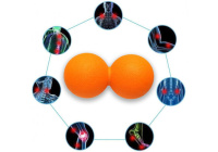 Масажний м'ячик подвiйний Easyfit помаранчевий