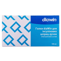 Голки для інсулінових шприц-ручок Diawin 31G (0,25 х 6 мм), 100 шт