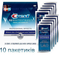 Отбеливающие полоски Crest Professional effects 10 упаковок/20 полосок
