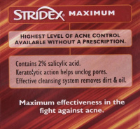 Диски, що очищають, Stridex проти акне без спирту, 90 шт.