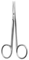 Ножницы офтальмологические Стивенса, вертикально-изогнутые, остроконечные, 113 мм, рабочая часть 12 мм