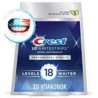 Отбеливающие полоски для зубов Crest 3D Whitestrips Professional effects 20 упаковок/40 полосок