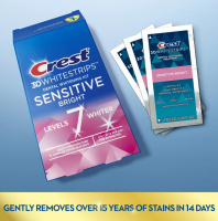 Отбеливающие полоски для чувствительных зубов Crest 3D Whitestrips Sensitive Bright 14 пар