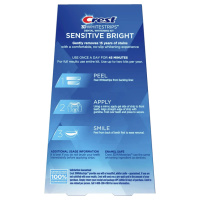 Отбеливающие полоски для чувствительных зубов Crest 3D Whitestrips Sensitive Bright 14 пар