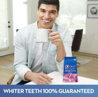 Отбеливающие полоски для чувствительных зубов Crest 3D Whitestrips Sensitive Bright 14 пар