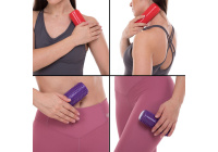 Массажный цилиндр EasyFit Spindle с фиолетовым шипами