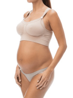 Бюстгальтер-топ RelaxMaternity для кормления на широких бретелях пудровый