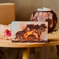 Соляной светильник Saltlamp 'Африка' 2 кг