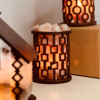 Соляной светильник Saltlamp Корзина 'Квадраты' 1,7 кг