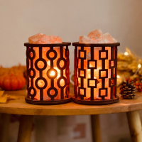 Соляной светильник Saltlamp Корзина 'Квадраты' 1,7 кг