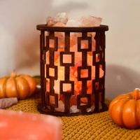 Соляной светильник Saltlamp Корзина 'Квадраты' 1,7 кг