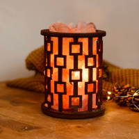 Соляной светильник Saltlamp Корзина 'Квадраты' 1,7 кг