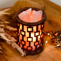Соляной светильник Saltlamp Корзина 'Квадраты' 1,7 кг