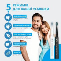 Набор электрических зубных щеток PECHAM Black and White Travel Set PC-084 (Украина)