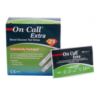 Тест-смужки Acon On Call Extra  для контролю рівня глюкози в крові 25 шт.