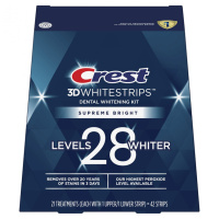 Отбеливающие полоски Crest 3D 1/2 курсу Supreme Bright ( Flex fit ) 10 упаковок, 20 полосок