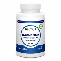 Магній і вітамін В6 Biotus Magnesium with Vitamin B6 екстра сильний капсули, 150 шт.