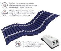 Протипролежневий матрац Heaco секційний з компресором M01
