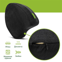 Ортопедическая подушка для ног и колен Elite Decor PMF 008-3 черная 25х20х12 см