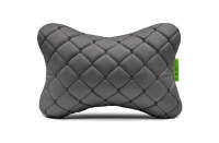 Автомобильный подголовник Elite Decor AMF 003-1 из экокожи черный 30x22x10 см