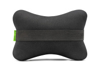 Автомобильный подголовник Elite Decor AMF 003-1 из экокожи черный 30x22x10 см