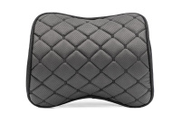 Подголовник автомобильный Elite Decor AMF 001-5 из экокожи черный 25х20х10 см