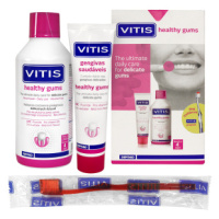 Набор: зубная паста + ополаскиватель Dentaid Vitis Healthy Gums + зубная щетка (Испания)
