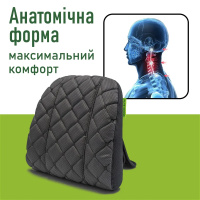 Автомобильный подголовник Elite Decor AMF 004-3 225х245х60 из экокожи (Украина)