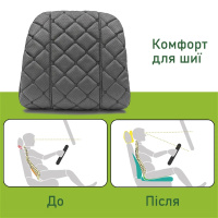 Автомобильный подголовник Elite Decor AMF 004-3 225х245х60 из экокожи (Украина)