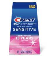 Отбеливающие полоски Crest для чувствительных зубов 18 пар (3D Whitestrips Sensitive) (США)